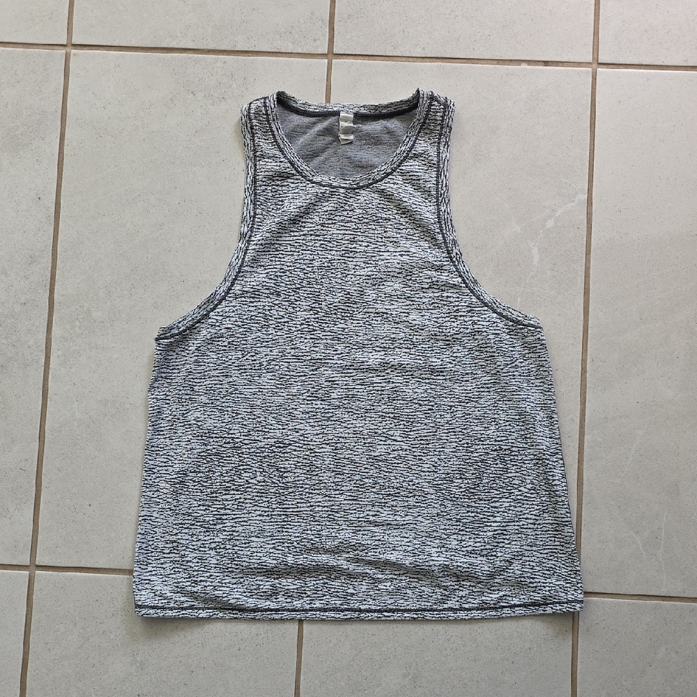 Lululemon Black & White Athletic Tank Top Size 8 Workout Yoga